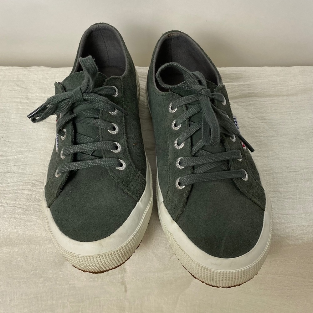 SUPERGA Suecotw 2750 Suede Sneaker Gray 6.5 - Picture 2 of 10